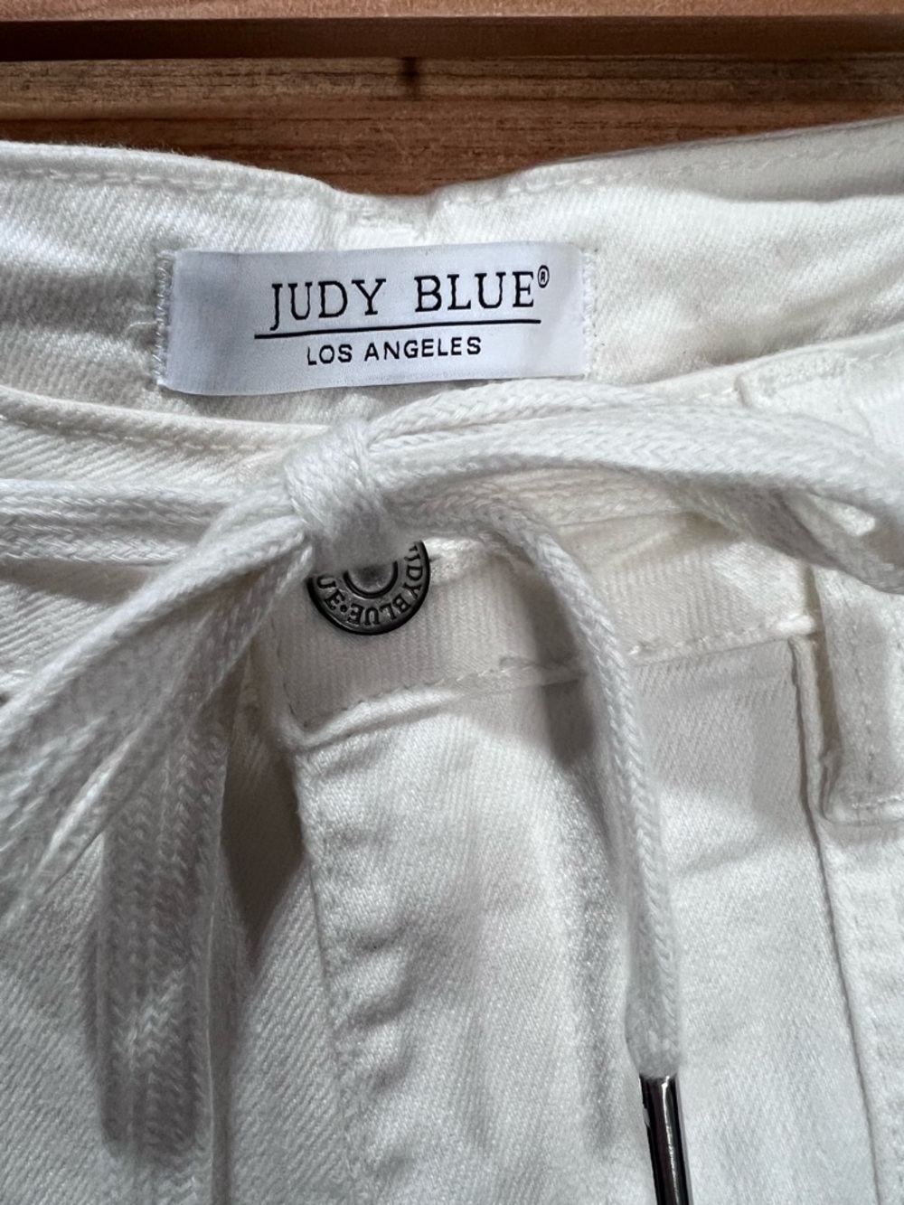 Judy Blue Heather High Rise Cuffed Jogger Jeans White Drawstring 7/28 - Picture 5 of 8